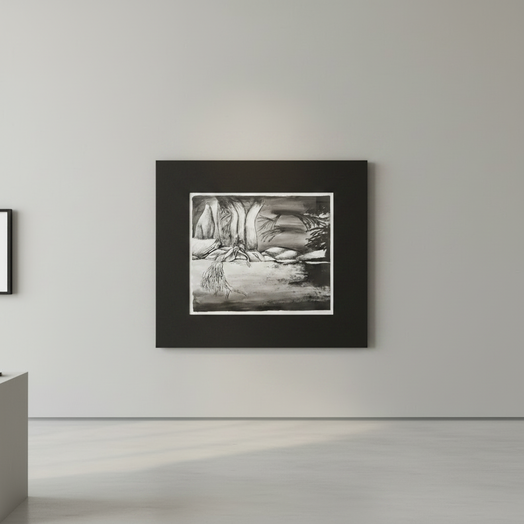 River of Nerves | Original Black and White Lithograph Print (22.5 x 28)