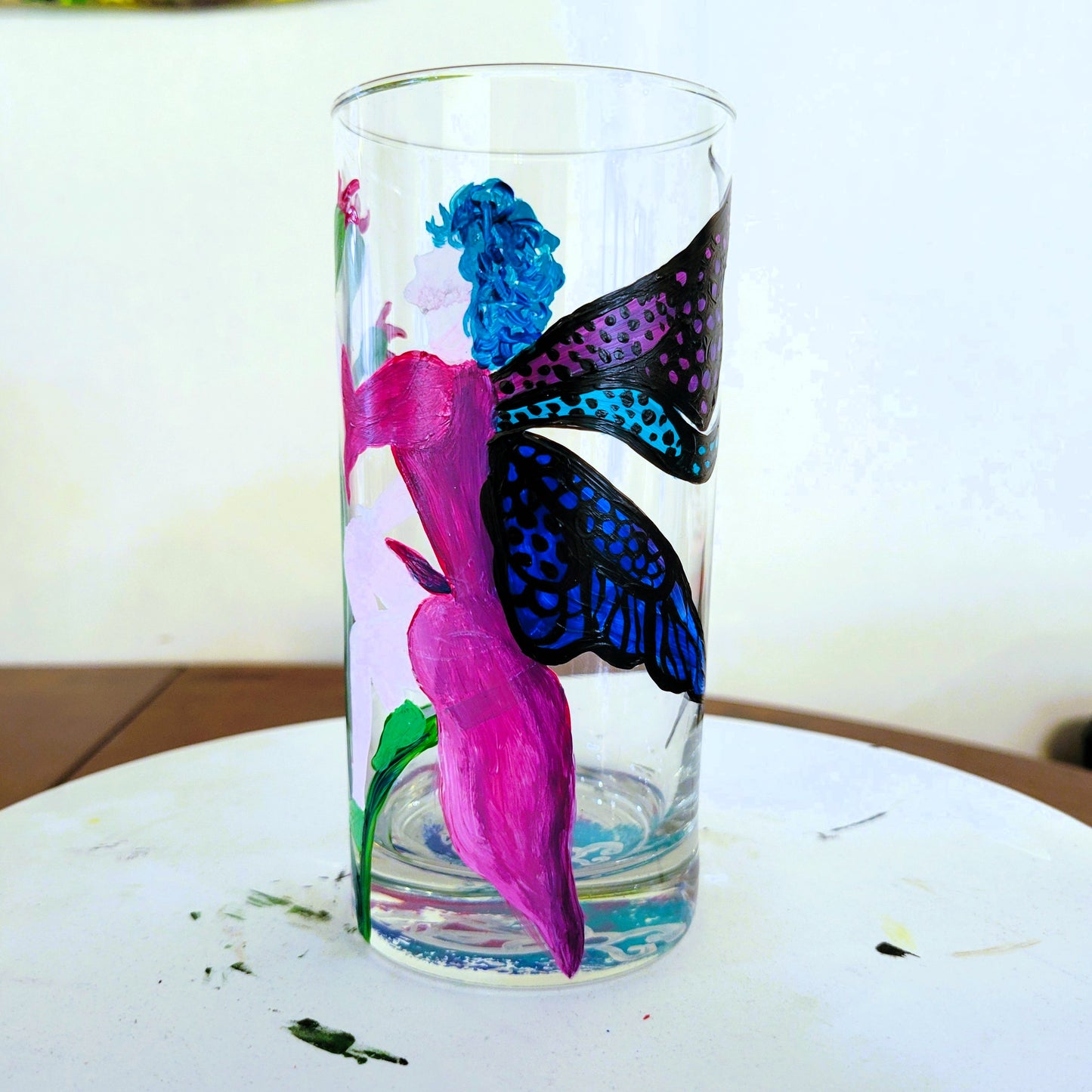 Pink! No, Blue! Fairy 16oz Highball Glass