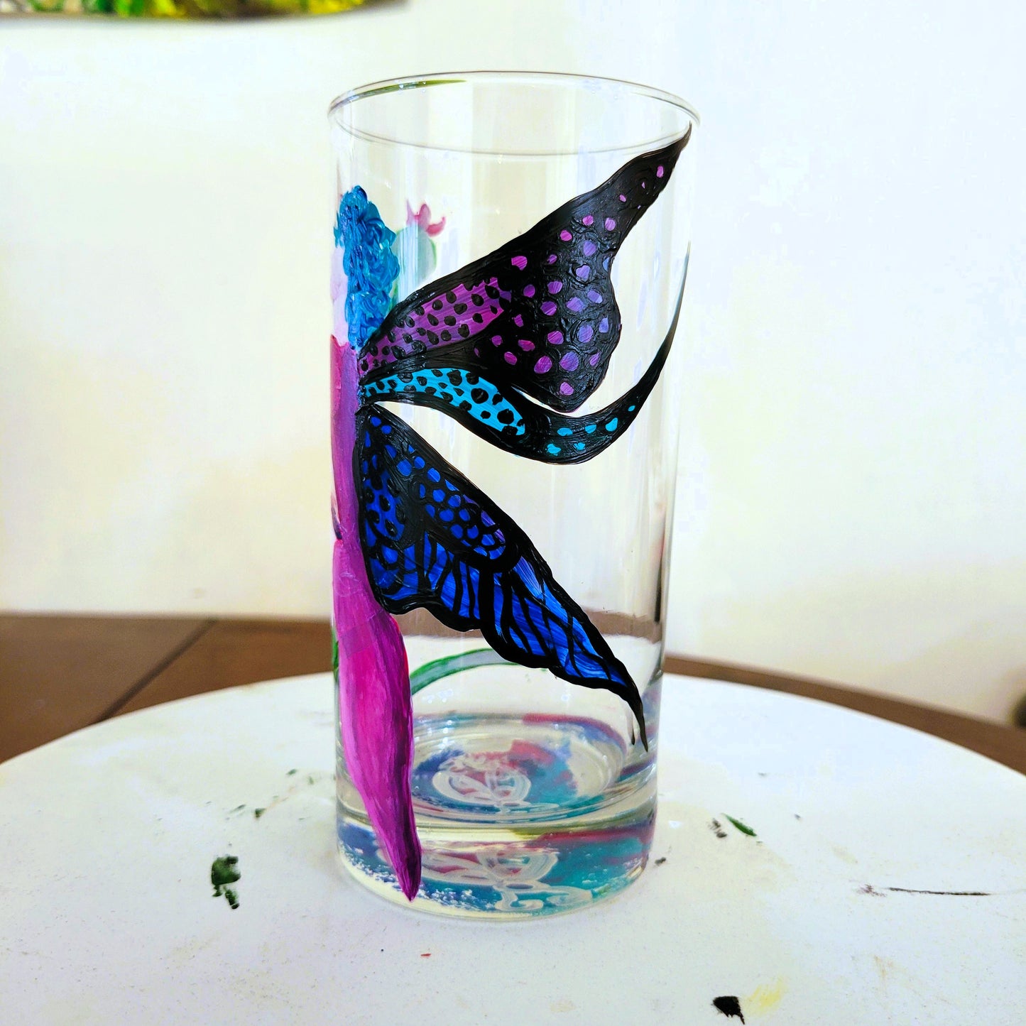 Pink! No, Blue! Fairy 16oz Highball Glass