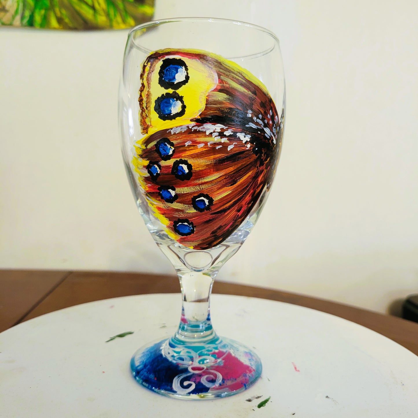 Brilliant Butterfly 16oz Goblet Wine Glass