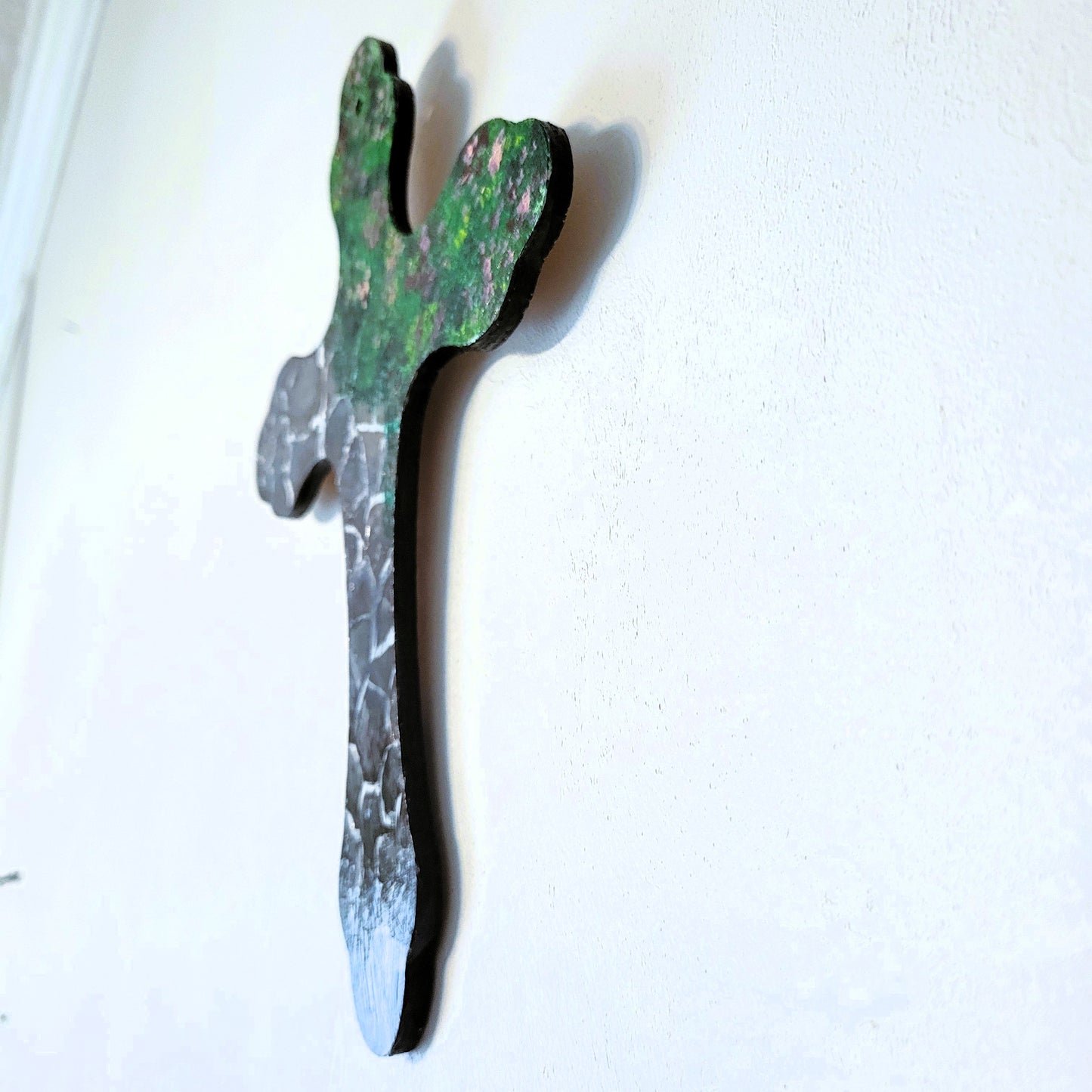 Stones to a Garden Wood Cross