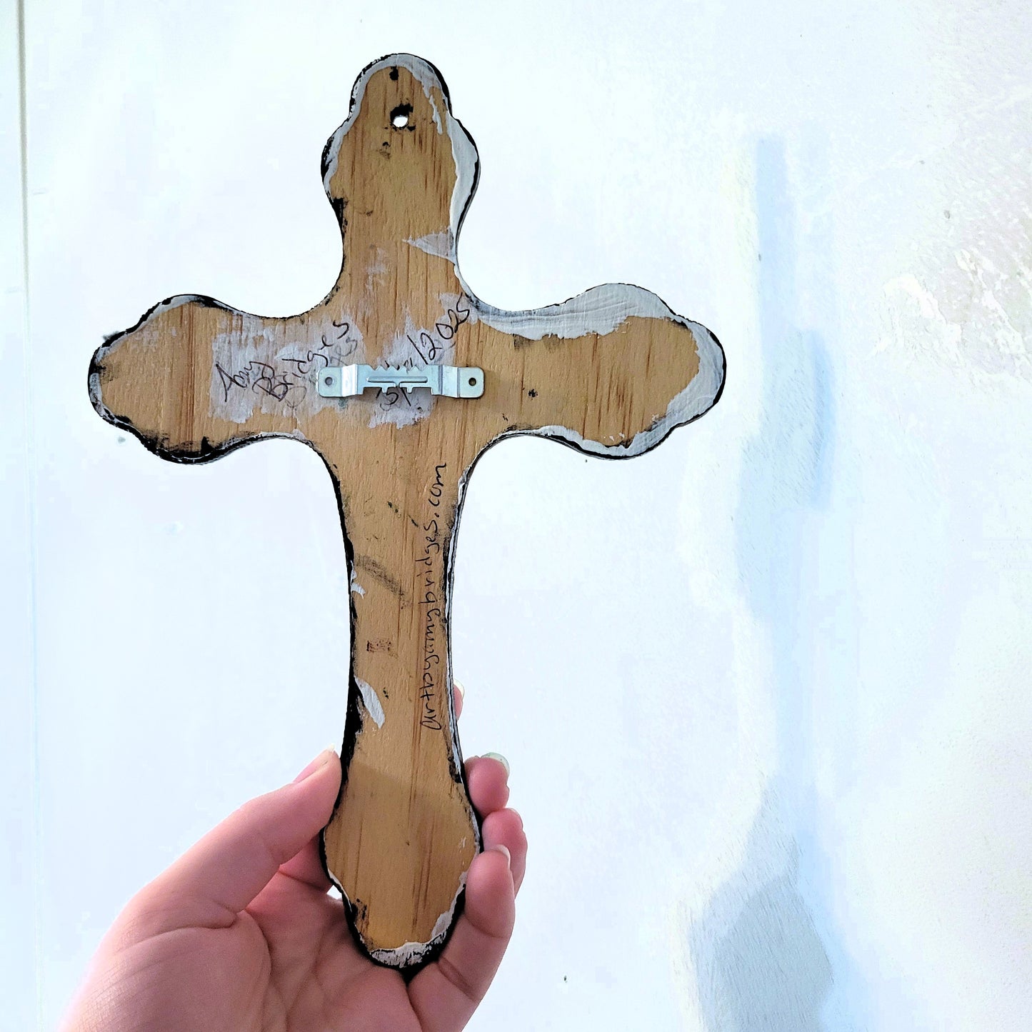 Stones to a Garden Wood Cross