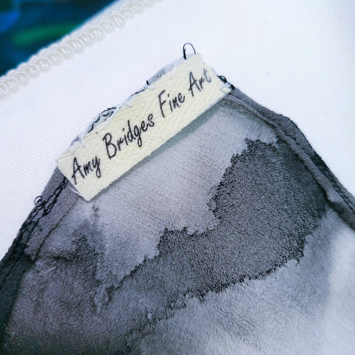 Monochrome Diamond – Hand Dyed Silk Chiffon Scarf, Black & White Folded Clamp Resist Pattern, Lightweight Artisan Wrap