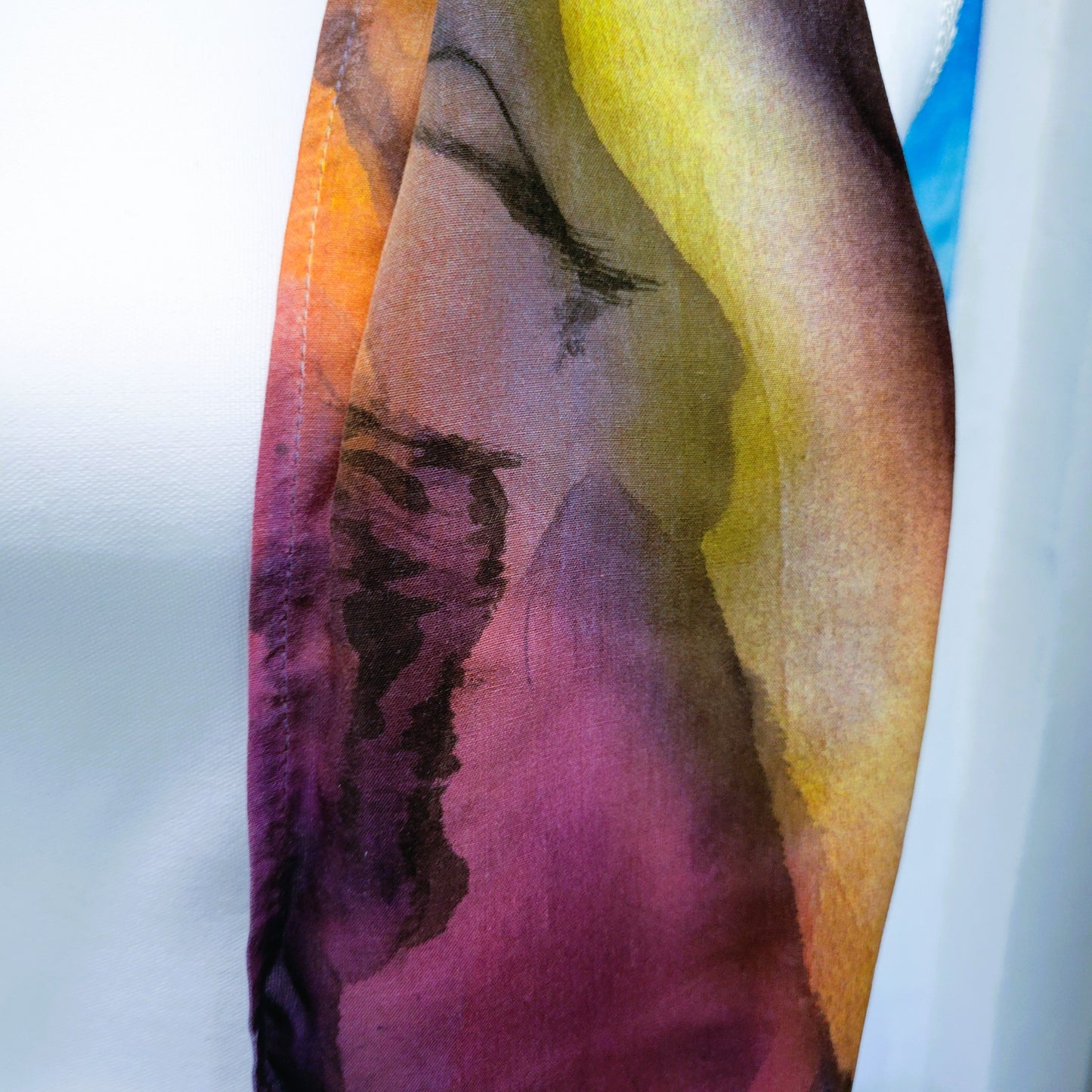 Nebula Sunrise Rayon Scarf with Twisted Fringe