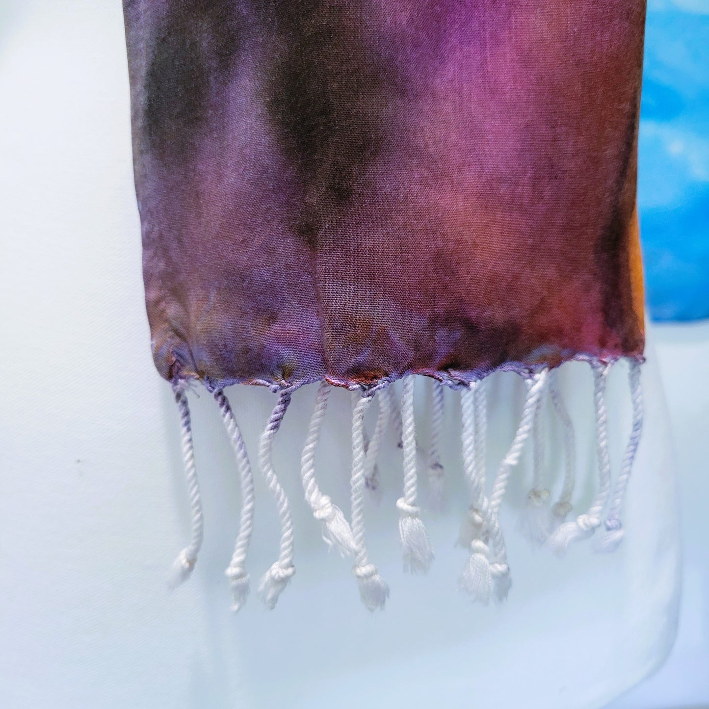 Nebula Sunrise Rayon Scarf with Twisted Fringe