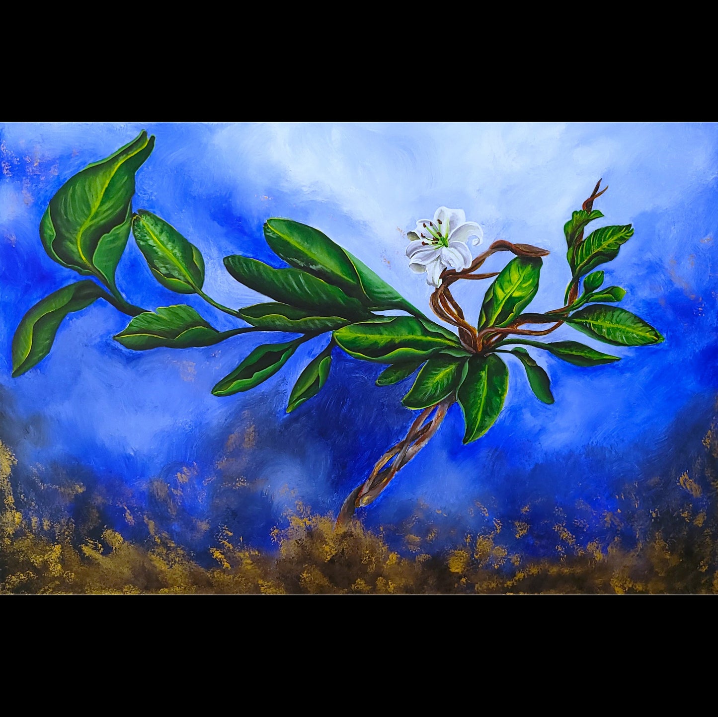 Dancing Into Bloom, Original Floral Acrylic Painting by Amy Bridges