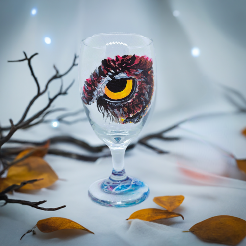 Owl Eye 16oz Goblet Wine Glass
