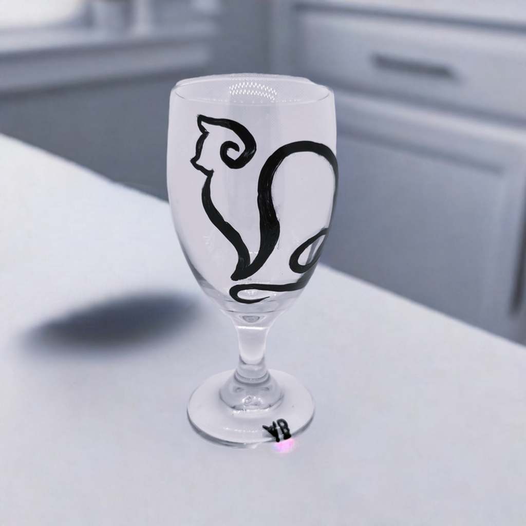 The Cat Queen Goblet Wine Glass