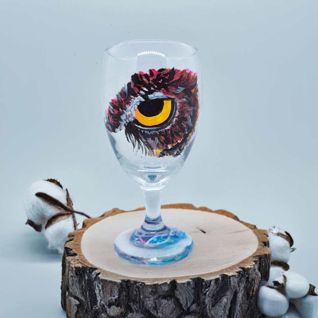 Owl Eye 16oz Goblet Wine Glass