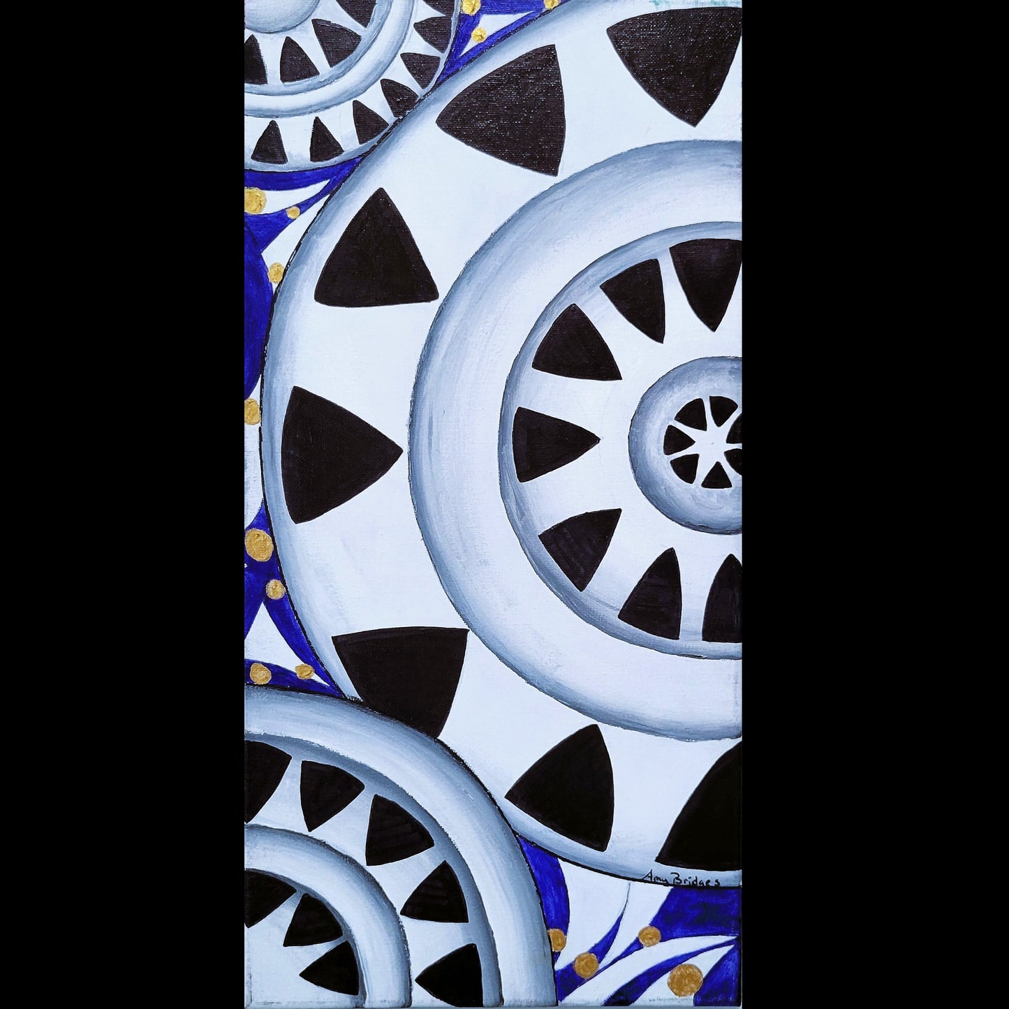 Wheel in the Sky Acrylic on Canvas Painting Amy Bridges