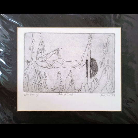 "Life By Flame" Original Linework Stage Artist Proof on cotton paper