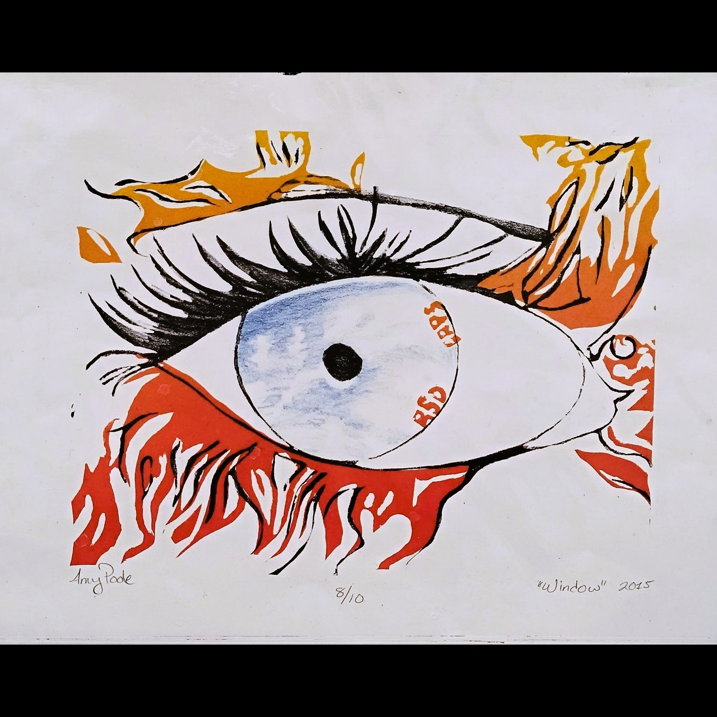 "Window" Original Lithograph dedicated to RSD/CRPS on Cotton Paper