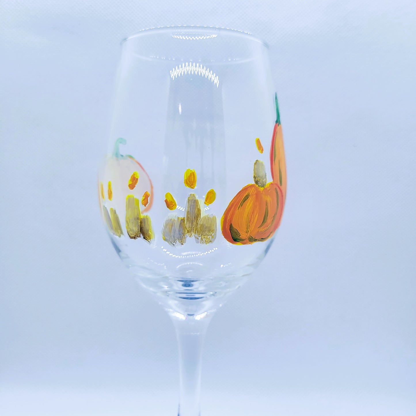 candle wine glass zoomed in handpainted 