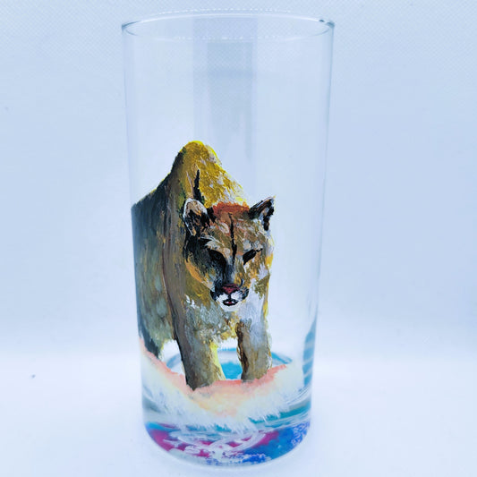 Mountain Lion Highball 16oz Glass