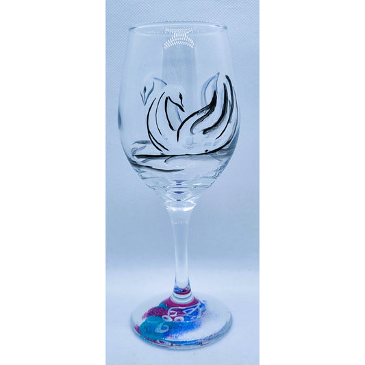 Swan Pair 11 oz Wine Glass