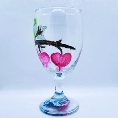 Bleeding Heart Flower 16oz Goblet