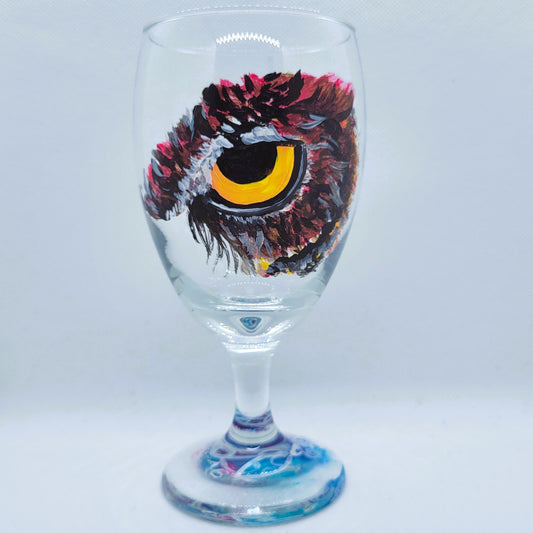 Owl Eye 16oz Goblet Glass