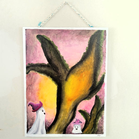 Two Playful Ghosts Original Painting