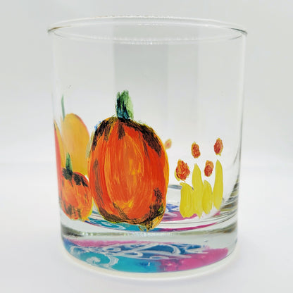 Pumpkins Fall Lowball Glass 11oz