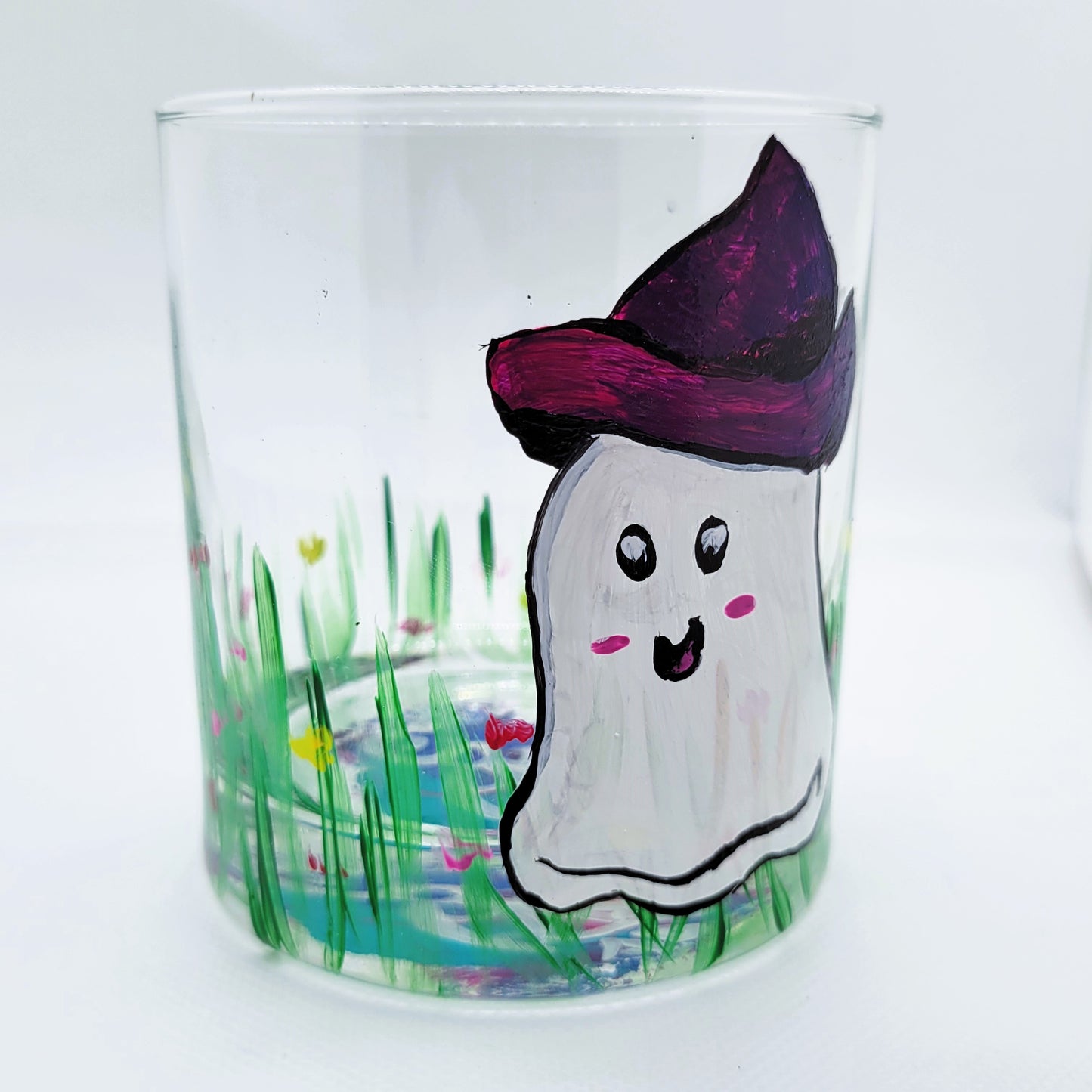 Little Ghost in Flower Field 11oz Glass