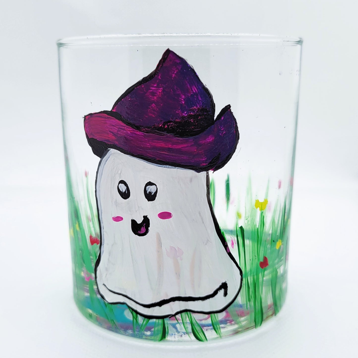 Little Ghost in Flower Field 11oz Glass