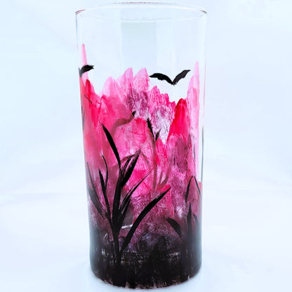 Bats in a Red Forest 16oz Glass