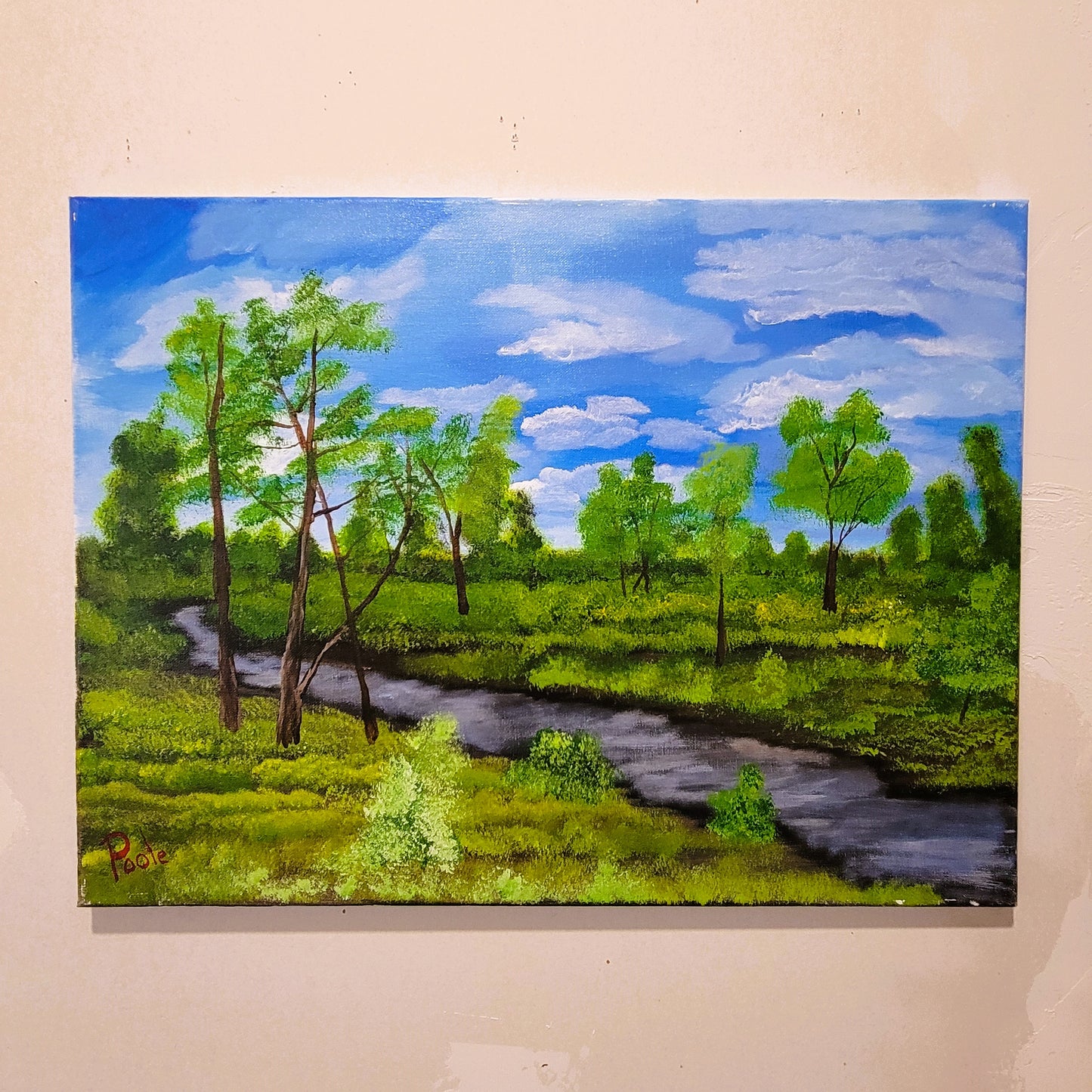 Deer Creek original painting by Ronnie Poole