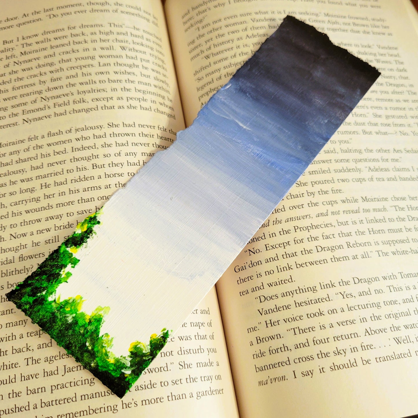 Distant Trees and Gray Sky Landscape Bookmark