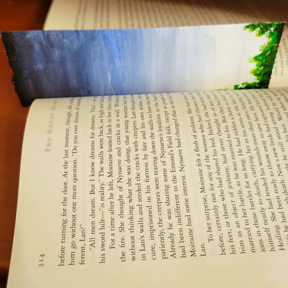 Distant Trees and Gray Sky Landscape Bookmark