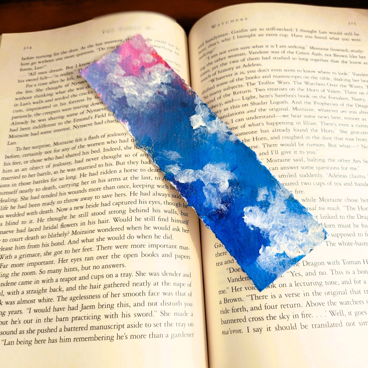 Pink and Blue Clouds Bookmark