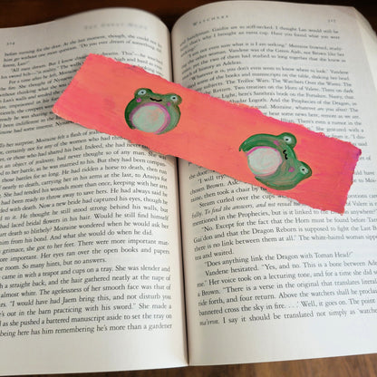 Pink Frog Bookmark