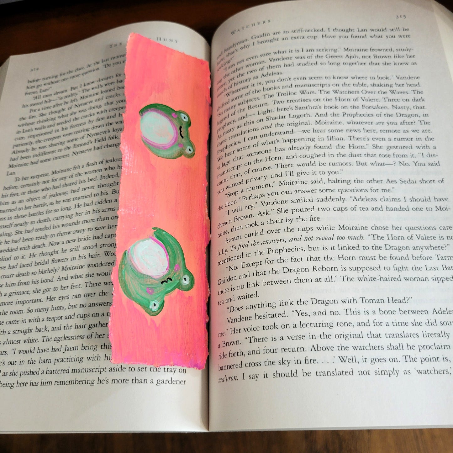 Pink Frog Bookmark