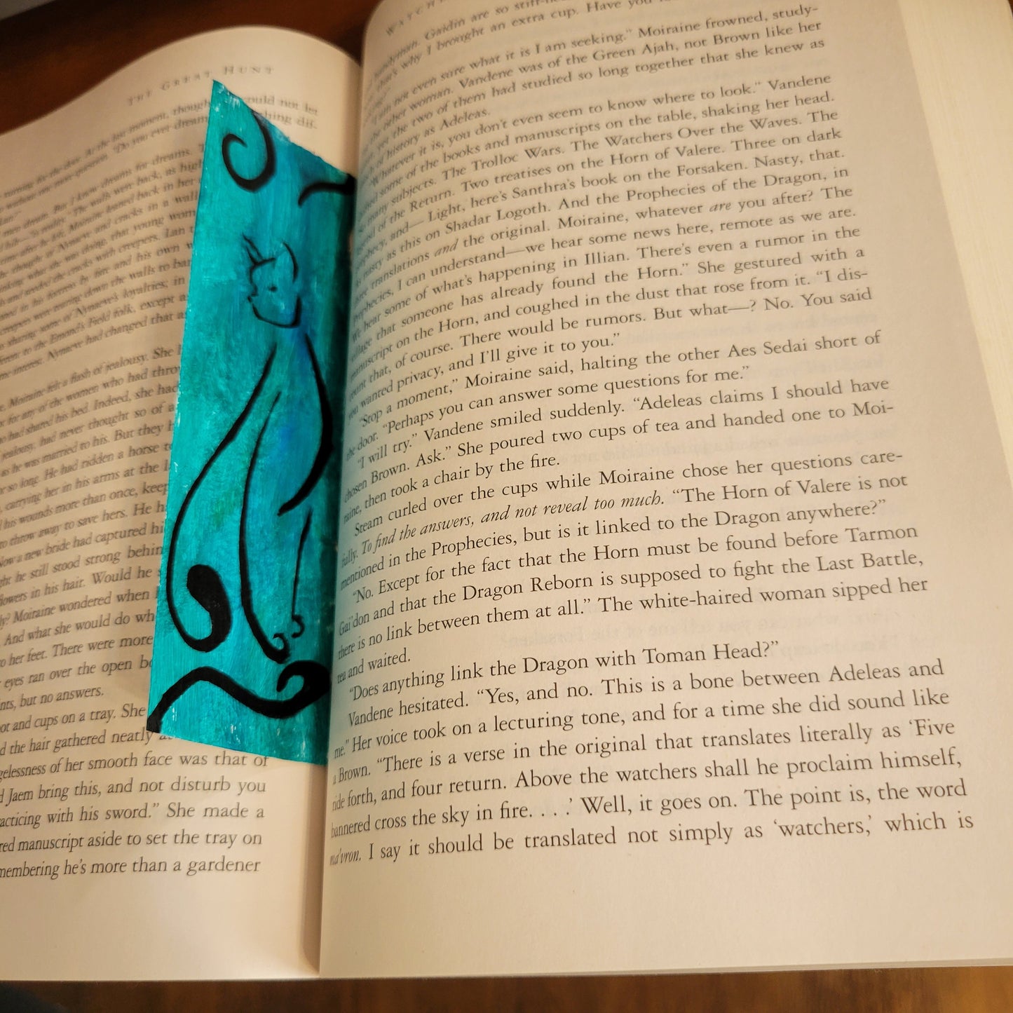 Cat Line Art Bookmark