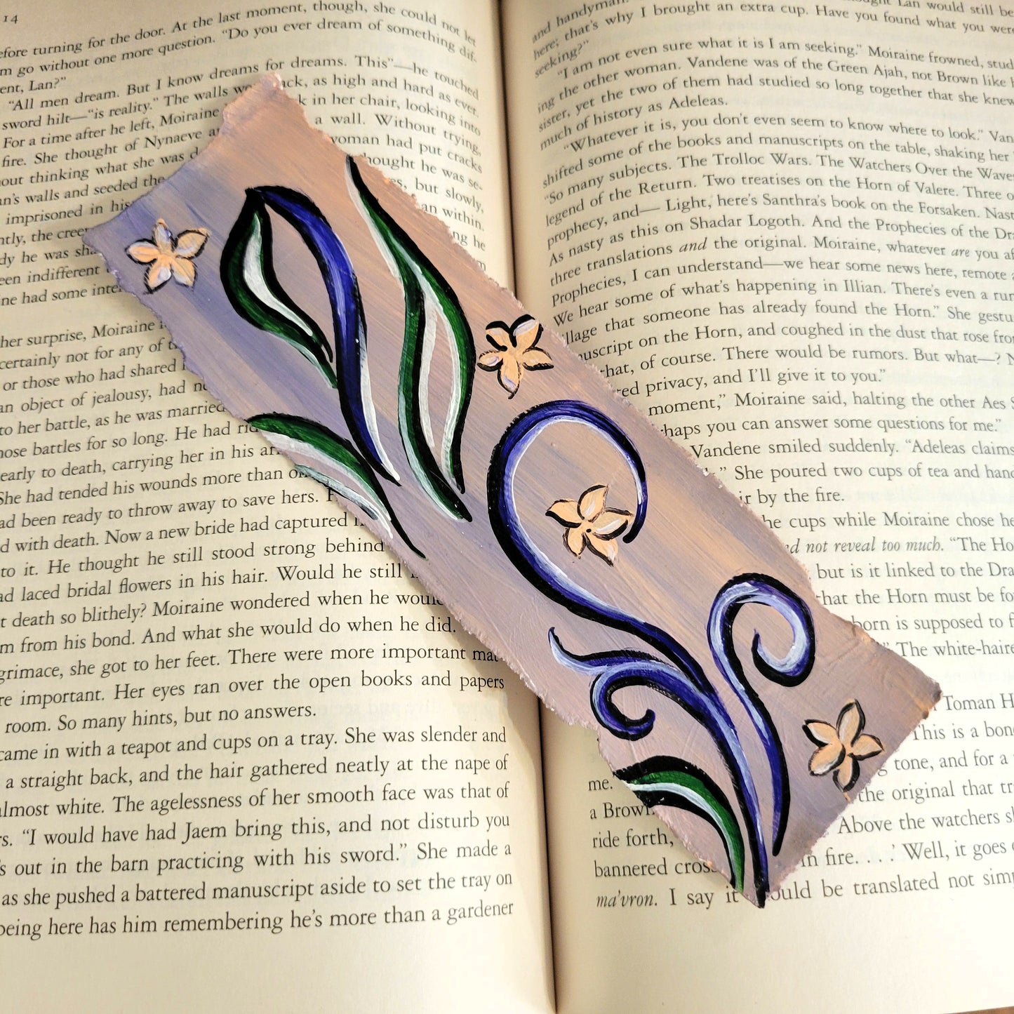 Purple Floral Bookmark