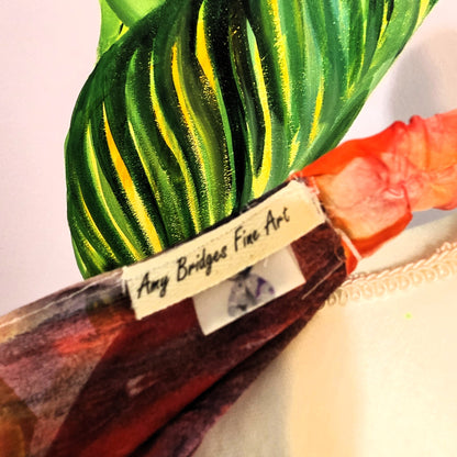 Hand Dyed Silk Chiffon Infinity Scarf – Luxury Silk Loop Scarf, Lightweight Sheer Silk Scarf, Handmade Painted Silk