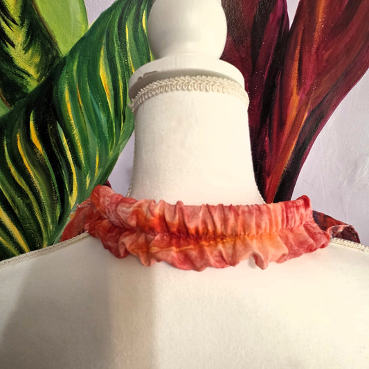 Hand Dyed Silk Chiffon Infinity Scarf – Luxury Silk Loop Scarf, Lightweight Sheer Silk Scarf, Handmade Painted Silk
