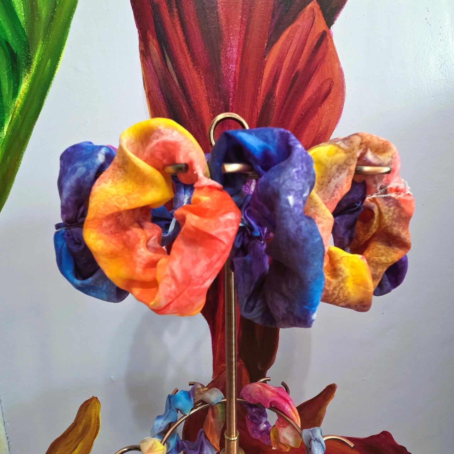 Hand Dyed Silk Scrunchie – Handmade Silk Hair Tie, Hand Sewn Scrunchy, Luxury Silk Ponytail Holder, Gift for Her, Soft Hair Accessory