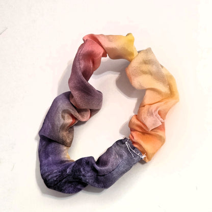 Hand Dyed Silk Scrunchie – Handmade Silk Hair Tie, Hand Sewn Scrunchy, Luxury Silk Ponytail Holder, Gift for Her, Soft Hair Accessory