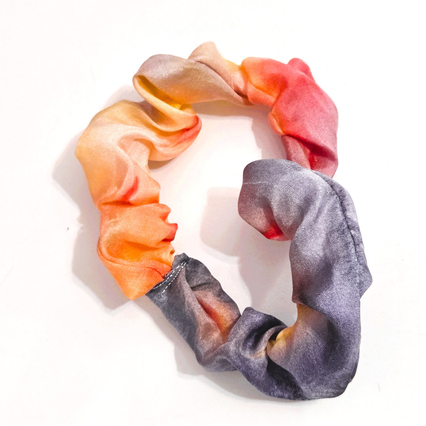 Hand Dyed Silk Scrunchie – Handmade Silk Hair Tie, Hand Sewn Scrunchy, Luxury Silk Ponytail Holder, Gift for Her, Soft Hair Accessory