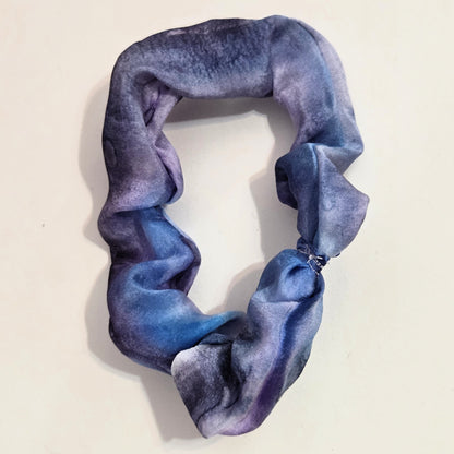 Hand Dyed Silk Scrunchie – Handmade Silk Hair Tie, Hand Sewn Scrunchy, Luxury Silk Ponytail Holder, Gift for Her, Soft Hair Accessory