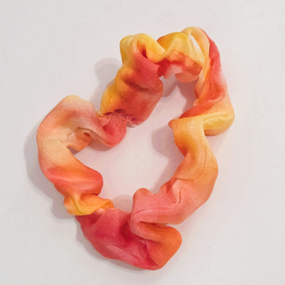 Hand Dyed Silk Scrunchie – Handmade Silk Hair Tie, Hand Sewn Scrunchy, Luxury Silk Ponytail Holder, Gift for Her, Soft Hair Accessory