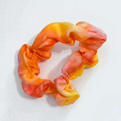 Hand Dyed Silk Scrunchie – Handmade Silk Hair Tie, Hand Sewn Scrunchy, Luxury Silk Ponytail Holder, Gift for Her, Soft Hair Accessory