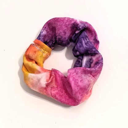 Hand Dyed Silk Scrunchie – Handmade Silk Hair Tie, Hand Sewn Scrunchy, Luxury Silk Ponytail Holder, Gift for Her, Soft Hair Accessory