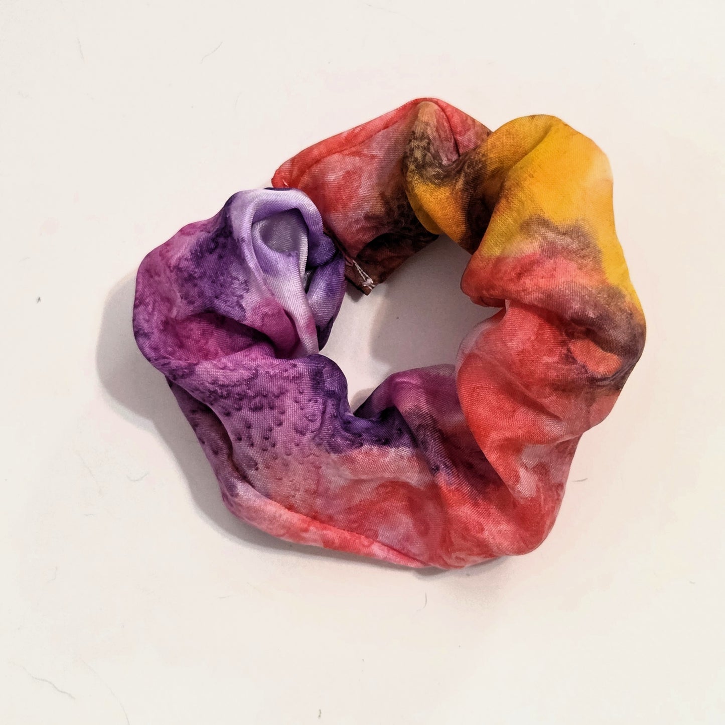 Hand Dyed Silk Scrunchie – Handmade Silk Hair Tie, Hand Sewn Scrunchy, Luxury Silk Ponytail Holder, Gift for Her, Soft Hair Accessory