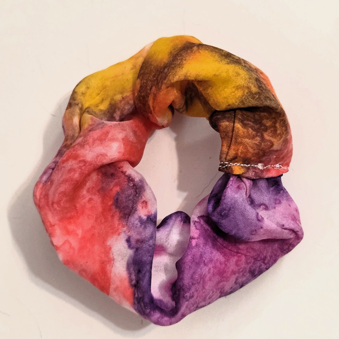Hand Dyed Silk Scrunchie – Handmade Silk Hair Tie, Hand Sewn Scrunchy, Luxury Silk Ponytail Holder, Gift for Her, Soft Hair Accessory
