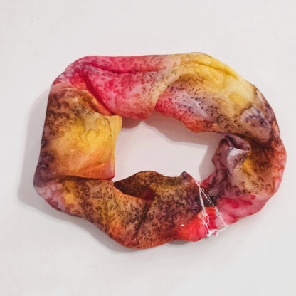 Hand Dyed Silk Scrunchie – Handmade Silk Hair Tie, Hand Sewn Scrunchy, Luxury Silk Ponytail Holder, Gift for Her, Soft Hair Accessory