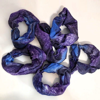 Hand Dyed Silk Scrunchie – Handmade Silk Hair Tie, Hand Sewn Scrunchy, Luxury Silk Ponytail Holder, Gift for Her, Soft Hair Accessory