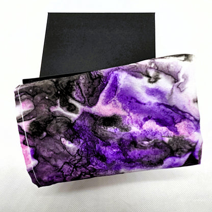 Hand Painted Silk Pocket Square 10”, Mini Silk Accessory, Wearable Art, Small Luxury Gift, One of a Kind Silk