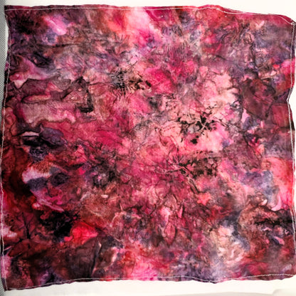 Hand Painted Silk Pocket Square 10”, Mini Silk Accessory, Wearable Art, Small Luxury Gift, One of a Kind Silk