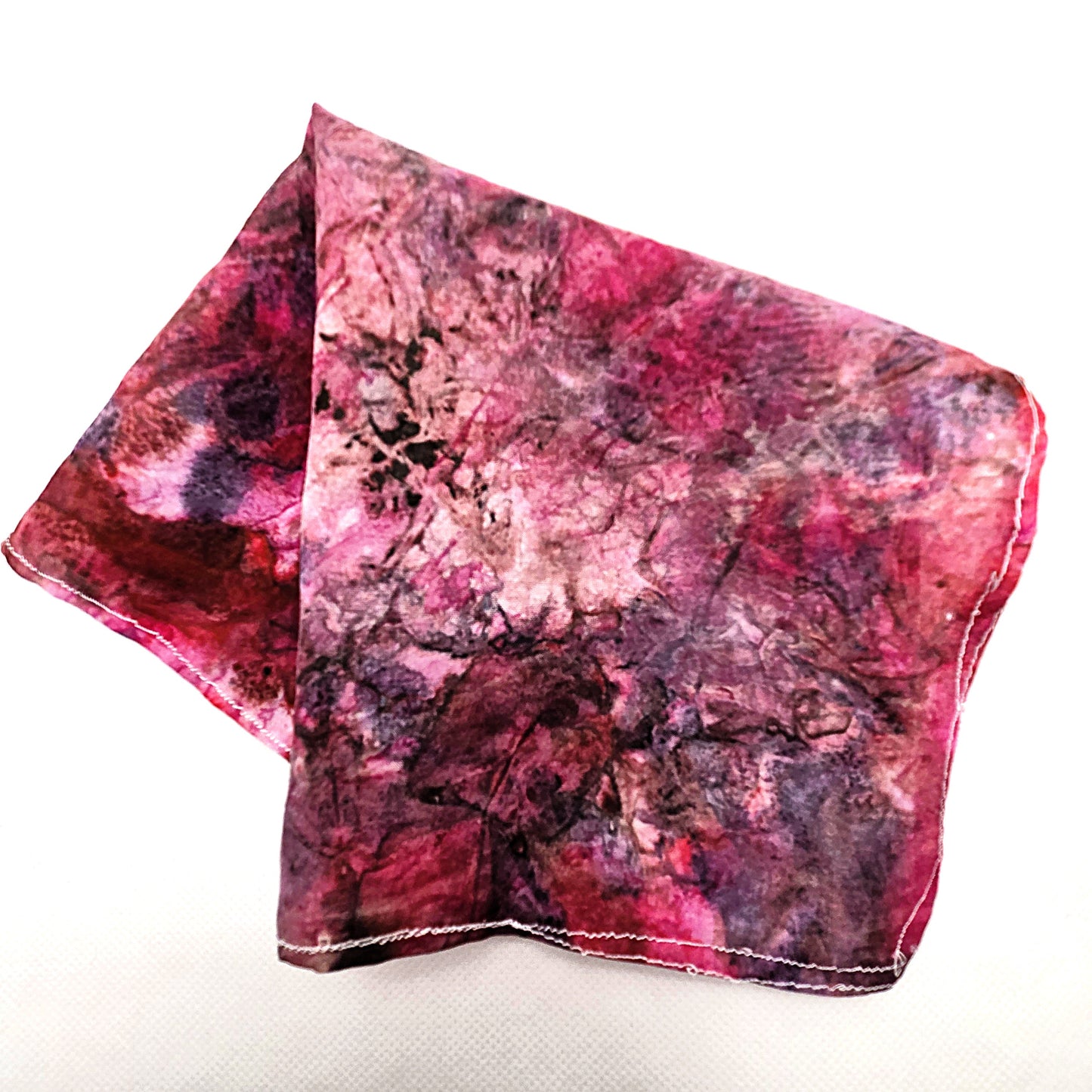 Hand Painted Silk Pocket Square 10”, Mini Silk Accessory, Wearable Art, Small Luxury Gift, One of a Kind Silk